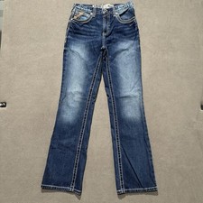 Ariat Jeans Boys 16 B4 Relaxed Low Rise Coltrane Boot Cut Western Rodeo Faded