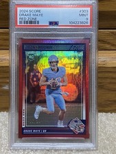 2024 Score Drake Maye #303 Red Zone /20 (RC) PSA 9 (Only 1 Higher) Only 20 Made!