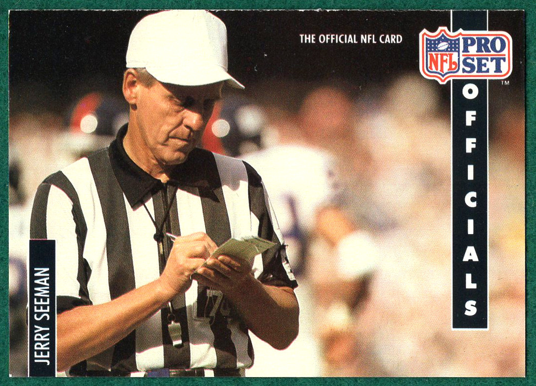 Jerry Seeman - 1991 Pro Set #354 - NFL Officials Football Card