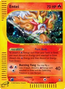 Entei - H8/H32 - Pokemon Aquapolis Holo Rare Card MP