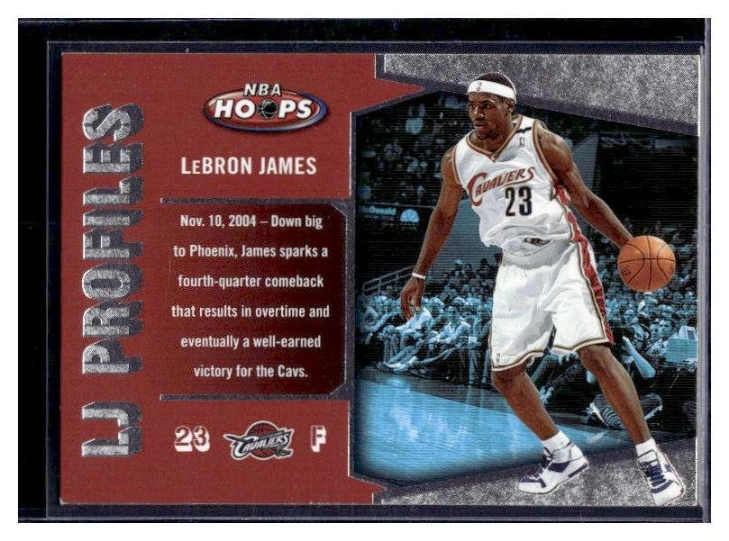 2005-06 NBA Hoops LJ Profiles LeBron James #LBJ-3 Cleveland Cavaliers