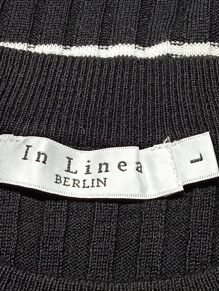 IN LINEA Sudadera de punto fino Mujeres Jersey Talla EU 40 negro-blanco - Imagen 4 de 4