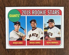 2018 Topps Heritage - Rookie Stars Ryder Jones, Miguel Gomez, Reyes Moronta #16