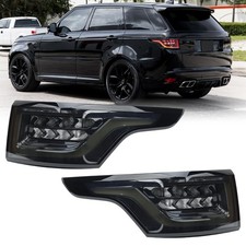 Pair Smoked Lens LED Tail Light Compatible Land Rover Range Rover Sport Rear