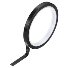 5/16 Inch x 33 Ft High Temperature PTFE Tape Fiberglass Adhesive Tape Black