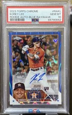 2023 Topps Chrome Korey Lee Blue Wave Refractor RC Auto 026/150 PSA 10 Astros