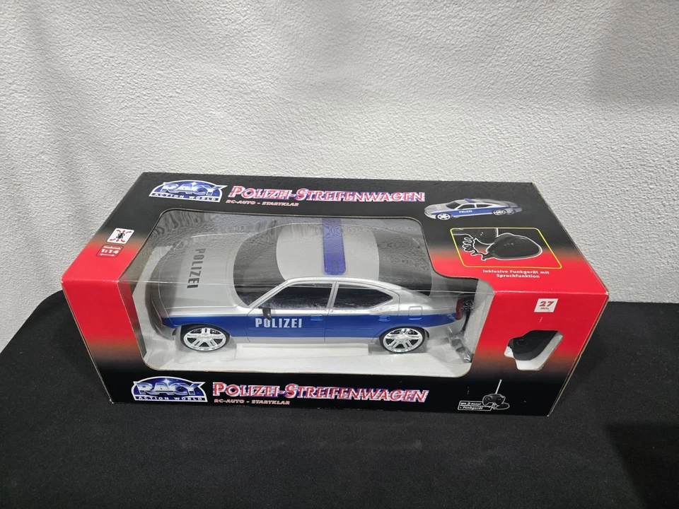 NEW RARE REMOTE CONTROL 1/14 SCALE DODGE CHARGER RC POLICE POLIZEI STREIFENWAGEN - Image 2 of 4
