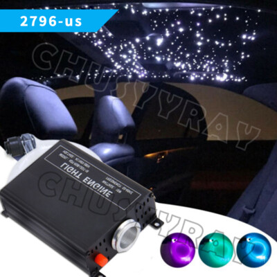 300pcs*2M Fiber Optic RGBW Twinkle PMMA Fiber LED Optical Star Ceiling Kit Light