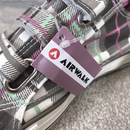 Airwalk Chance Plaid Skateboard Sneaker Damen 10 pink grau grün Klettverschluss - Bild 6 von 14