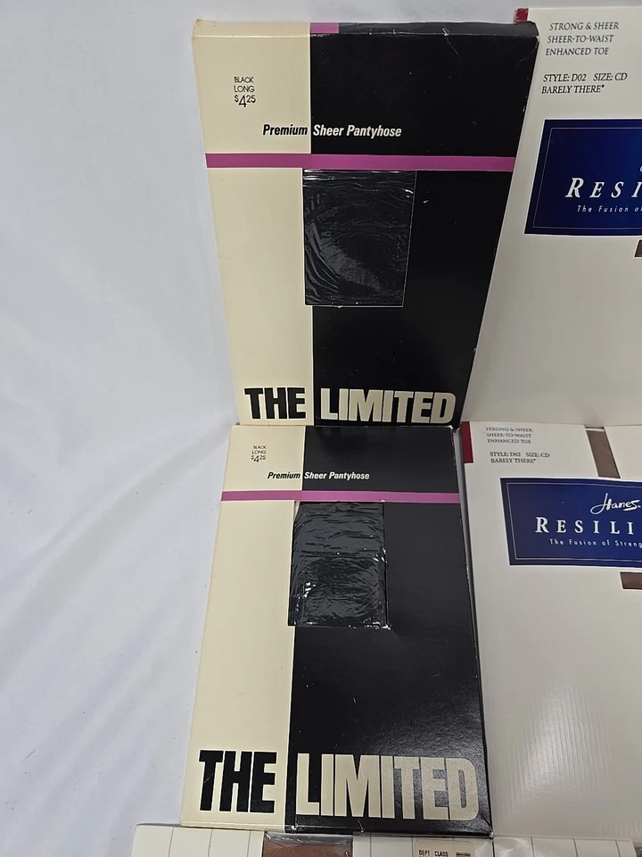 Lote (12) Pantimedias Talla C | Negro y Beige Nordstrom, Hanes, The Limited, Hit or Mi Foto 3 de 4