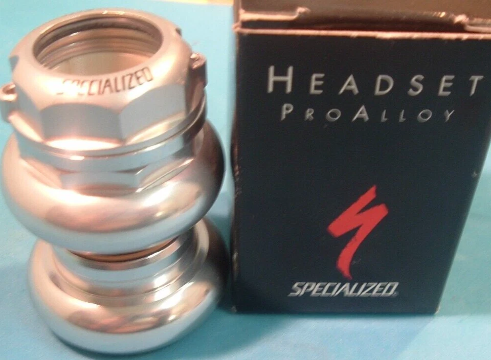Auriculares de carretera Specialized Pro Alloy 1" - NUEVOS/NOS solo 99 gramos -Aleación 7000 - Nuevos en caja+ Foto 2 de 4