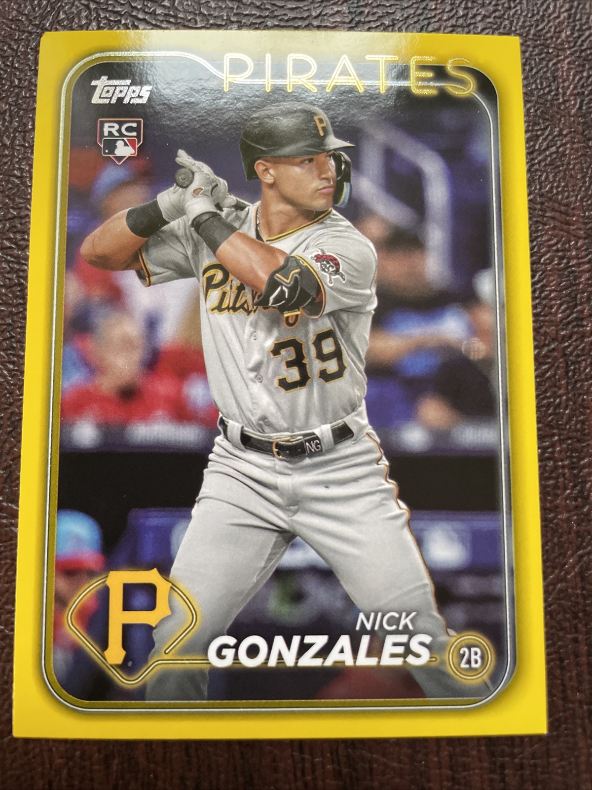 2024 Topps Series 1 Baseball Nick Gonzales RC #168 Yellow Pittsburgh Pirates