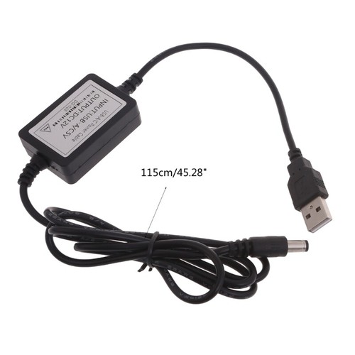 USB 5V to 12V Adapter Charging Cable 5.5x2.1mm for Router Speaker Mini Fan - Afbeelding 8 van 8