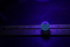 Vintage Machine Made Marble Uranium Vaseline Glass Glows Blacklight