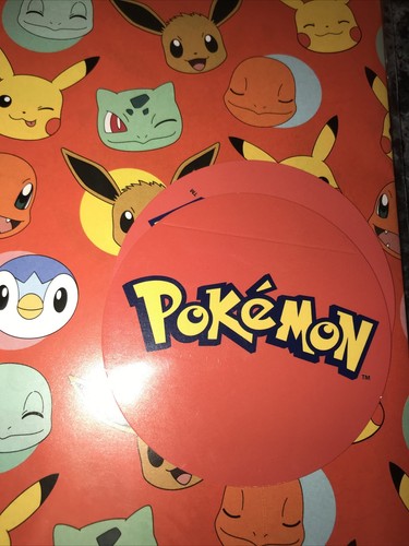 Pokemon Gift Wrap Wrapping Paper - 2 Sheets @ 50cm x 70cm Each & 2 Tags - Picture 8 of 8