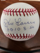 DON LARSEN SIGNED BASEBALL W/COA NEW YORK YANKEES