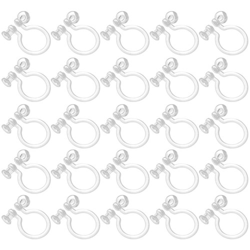 50 Pcs Earring Converter Cuffs Non Pierced Clip Earrings for Women - Picture 6 of 12