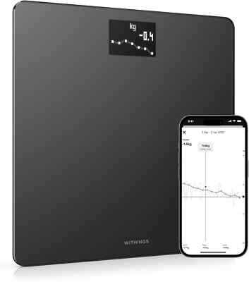 WITHINGS WBS06 SMART WI-FI BMI BODY SCALE BLACK TRUSTED U.S Seller