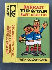 WORLD CUP 74 SWEET CIGARETTE PACKET BOX EXCELLENT Barratt Empty