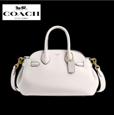 COACH CU066 Empire Carryall Bag 26 Leather Brass Shoulder bag