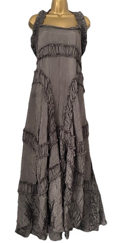 All Saints Sumi Cora Dress UK10-12 US6-8 Grey/brown Boho Rare Vintage £699 - Picture 2 of 23