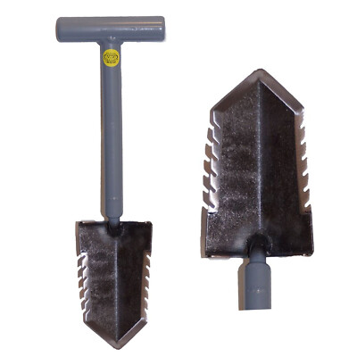 Lesche Mini Sampson 18'' T-Handle Shovel with Double Serrated Blade