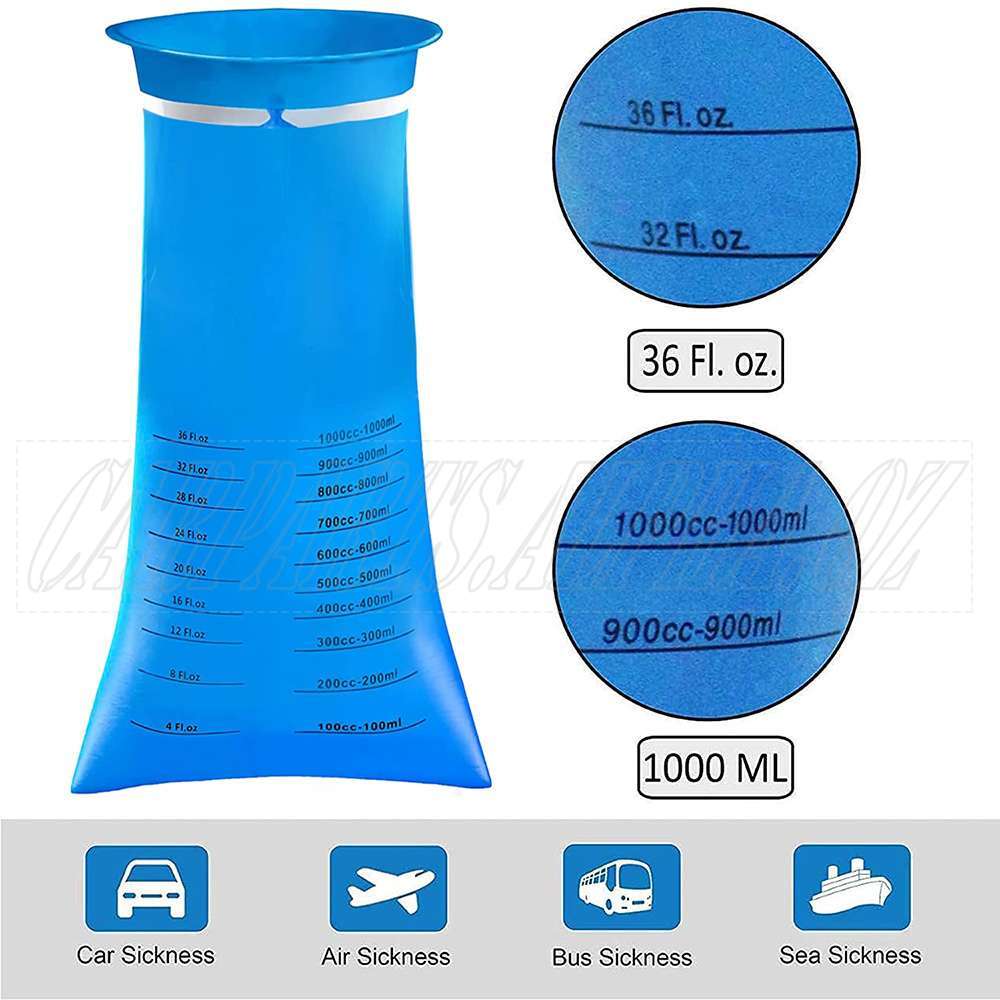 Disposable Vomit Bags Sickness Travel Plane Motion Car Bus Sea Sick