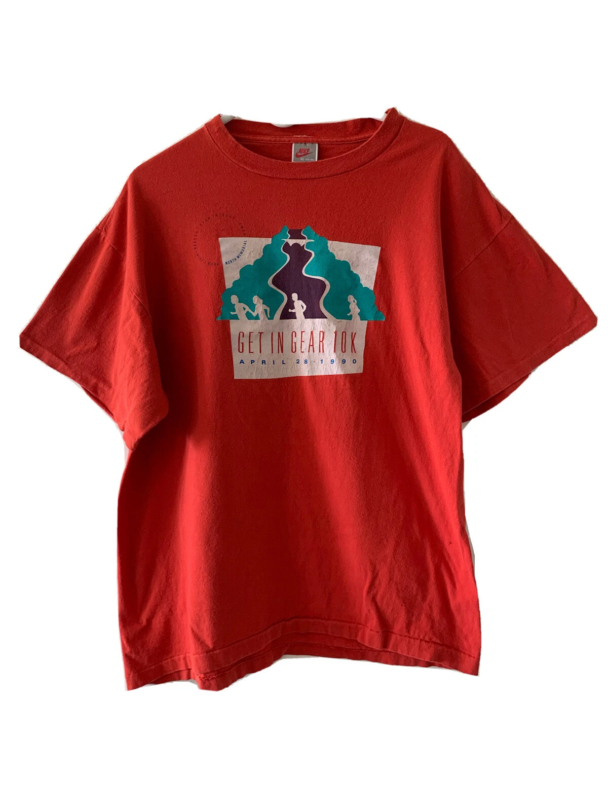 Vintage 90’s NIKE Red Tshirt USA TAG XL Grunge HIPHOP