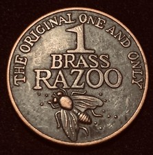 1915  One Brass Razoo Historical Token Exonumia