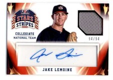 JAKE LEMOINE 2015 PANINI USA STARS & STRIPES ROOKIE JERSEY AUTO #94/94 BF1079