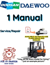 DAEWOO DOOSAN G25S-3 FORKLIFT SERVICE REPAIR SHOP MANUAL PDF USB