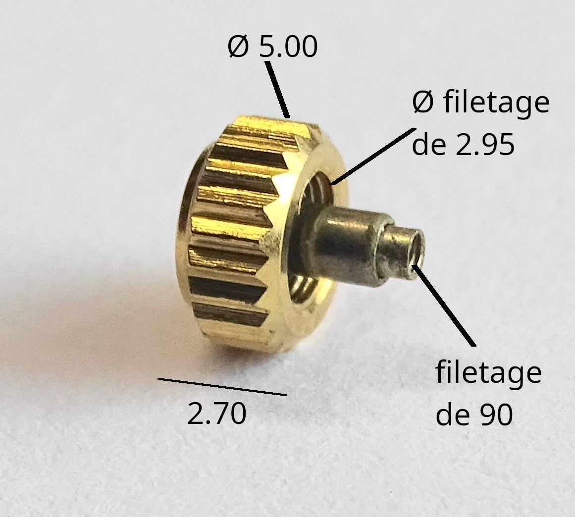 Compatible NH38 NH39 Kit 5 Tiges De Couronne Pour Montres NH35, NH36, NH38, NH39 - Acier Inoxydable Argenté - Pièces Horlogerie Tiges Couronne Montres NH35