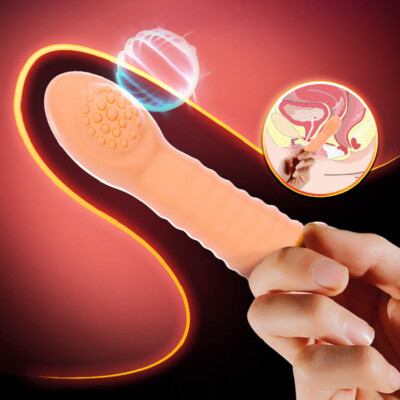 Reusable Finger Condom Sleeve Soft TPE Stimulator Fun Tools Sensation-Textured