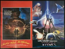 Tron / Something Wicked This Way Comes ORIGINAL Quad Movie Film Poster Disney