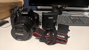 Canon-EOS-Rebel-T6-18-0MP-Camera-Black-w-EF-S-18-55m-Kit-Lense-Canon-Strap