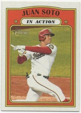 Juan Soto 2021 TOPPS HERITAGE In Action Base #36 Nationals