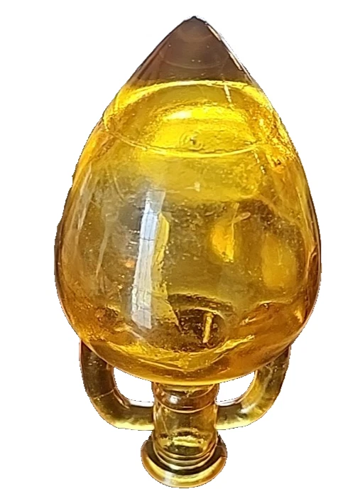 Amphora Glass Yellow Oil Bottle Vinegar Oil Cruet 6" Double Handle Vase