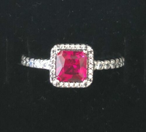 Retired Pandora One Love Red Heart Ring Size 7 190896SGR-54/7