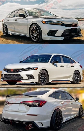 For 2006-2011 Honda Civic Sedan JDM Mugen Style Window Visors Vent Rain Guards - Foto 2 di 21