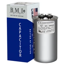 USA Run Capacitor 70 UF 70 MFD 370 or 440 VAC 2-1/2" Round Heavy Duty