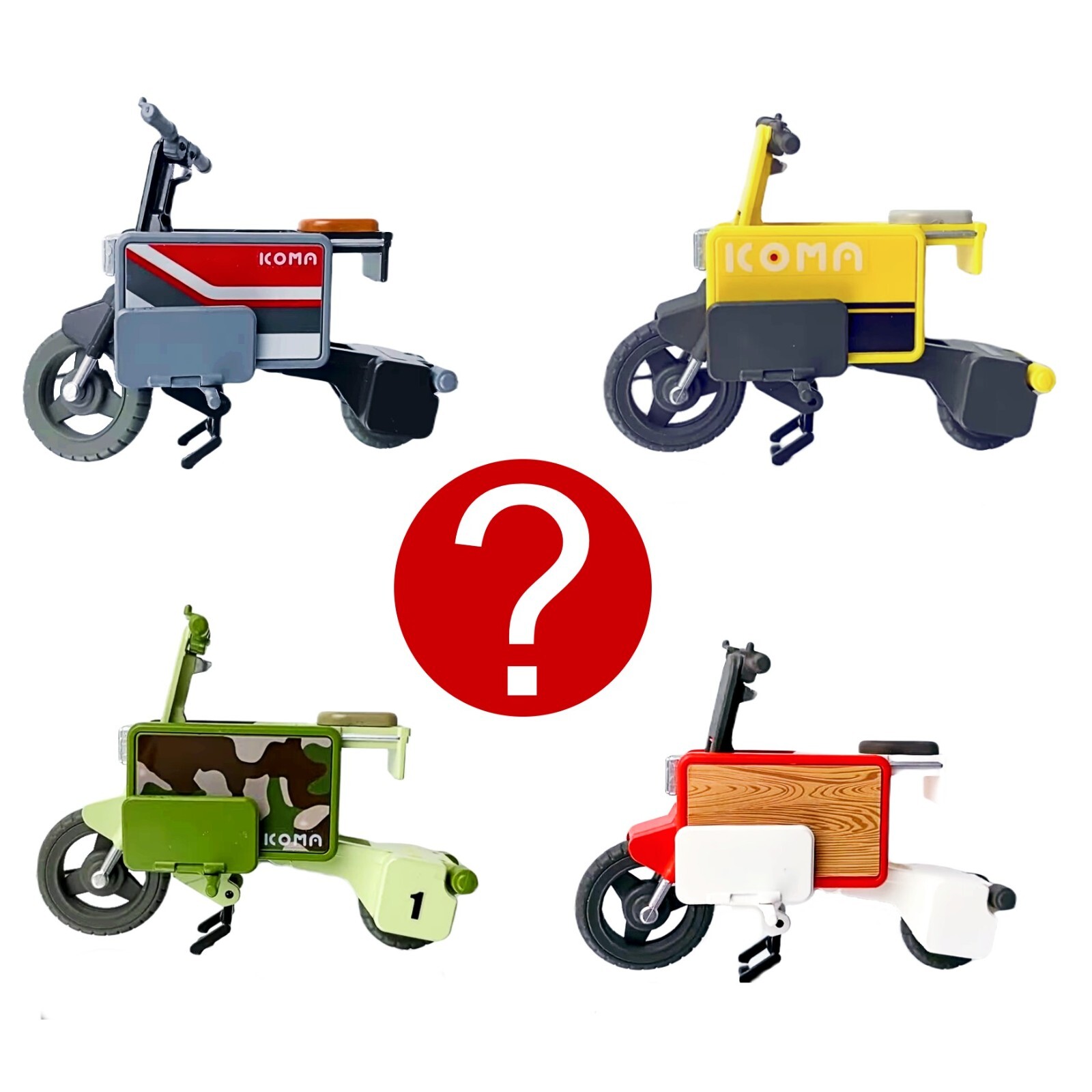 Blind Box Compact Motorcycle Bike for 6" Action Figure 1 Ran