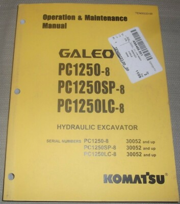KOMATSU PC1250-8 PC1250SP-8 PC1250LC-8 EXCAVATOR OPERATION & MAINTENANCE MANUAL