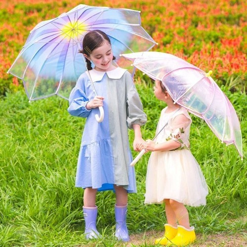 Wpc. Flower Fairies Umbrella Kids Long Umbrella Pink/Green/Blue Vinyl JAPAN NEW - Picture 32 of 58