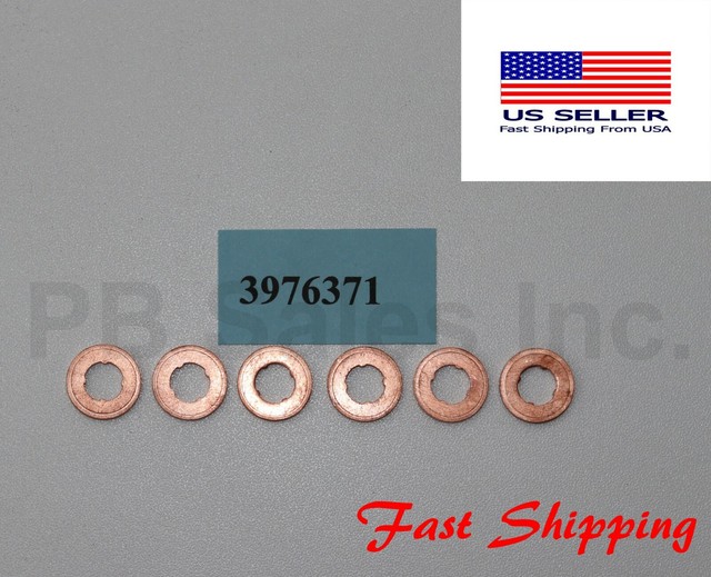 injector copper sealing washers Set of 6 for 0713 Dodge Cummins 6.7L