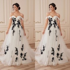 Abiti da ballo matrimonio gotico vintage estivo smanicato tulle pizzo nero