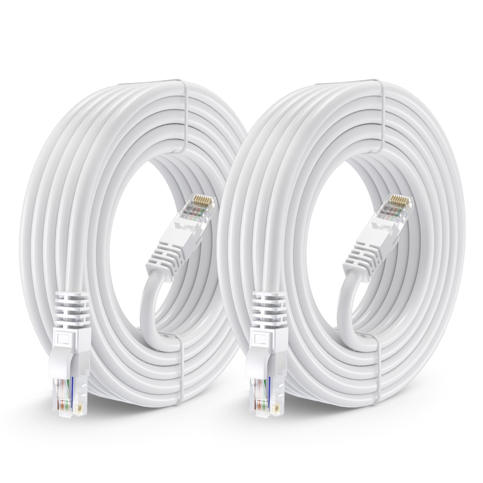 25 ft Cat 6 Ethernet Cable 2-Pack - High-Speed LAN Network Internet Patch Cord-image