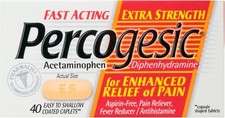 Percogesic Extra Strength Pain Relief  Aspirin Free Dual Action Relief  40 Coa