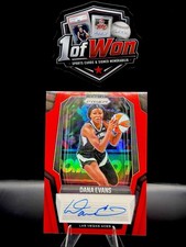 Dana Evans 2025 Panini WNBA Prizm #SG-DE Red Signatures Auto /99