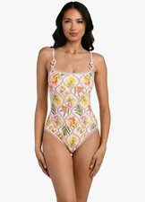 La Blanca Women's One Piece Swimsuit Tummy Control Multi/Palm Nouveau, Size 10
