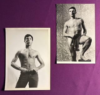 GAY: Vtg c.1960s Sexy Male PinUp 5x7 Photograph Set CHRIS & FRIEND 32a